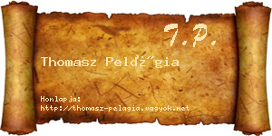 Thomasz Pelágia névjegykártya